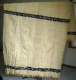 Cotton blanket made from hand woven strips, Dogon, Mali
