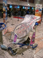 Bicycle properly packed for Air Botswana flight