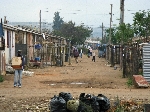 housing on street with hostels, Soweto, Johannesburg