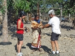 Buying baskets at the source, Namibia