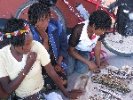 !Kung women selling jewery, Tsodilo Hills, Botswana