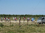 Girls playing net ball, Sehithwa Botswana