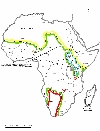 Map of major language groups in Afirca