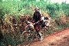 Cameroonian man on a bicycle