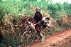Cameroonian man on a bicycle