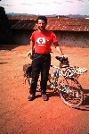Kumbo: group leader with gift chicken from the Fon of Nso