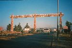 Welcome sign, Bole International Airport, Ethiopia