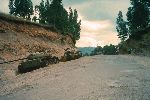 Tanks disabled during the civil war in 1991, at a mountain pass, Ethiopia.