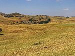 Highway 3 and homestead, Abyssinia plateau, Ethiopia