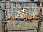 Kiosk of carve religious icons, Debra Libanos, Ethiopia