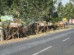 Kiosk of carve religious icons, Debra Libanos, Ethiopia