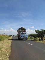 Laden truck on Highway 3, btw Yechereqa and Finote Selem, Ethiopia