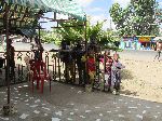 Patio of cafe, China Road, B-22, Ethiopia