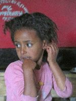 Girl in cafe, China Road, B-22, Ethiopia