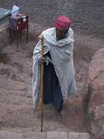 Priest, Bet Medhane-Alem (rock hewn church), Lalibela, Ethiopia