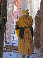 Entrance Bet Giyorgis - St. George (rock hewn church), Lalibela, Ethiopia