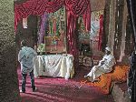 Painting, Bet Gabriel-Rafael (rock hewn church), Lalibela, Ethiopia