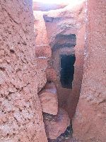 tunnel near Bet Gabriel-Rafael (rock hewn church), Lalibela, Ethiopia