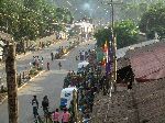 column of students returning from school, Adi Arkay, Ethiopia
