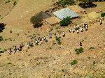 Parishioners leaving church, Enticho, Tigray, Ethiopia