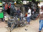 Accra, Ghana: Makola Market - bicycles