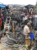 Accra, Ghana: Makola Market - bicycles