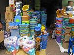 Accra, Ghana: Makola Market - plastic goods