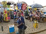 Kumasi bus station, goods for sale