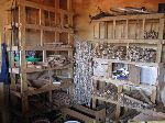 Bamboo tubes sorted and ready for assembly into a bicycle