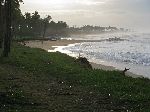 Ghana, Elmina, beach at Stumble Inn