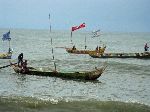 Ghana, Cape Coast, boat regatta