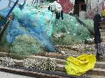 Ghana, Cape Coast, fishing nets