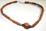 Ghana, bauxite bead necklace jewelry