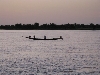 Canoe at sunrise on the Niger River, Mali