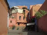 House in the old town with exterior windows, Marrakesh, Morocco