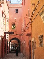 Street in old town around Douar Graoua, Marrakesh, Morocco