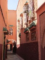 Street in old town around Douar Graoua, Marrakesh, Morocco