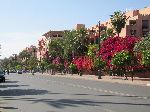 Pink walls, new town, Marrakesh, Morocco