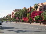 Pink walls, new town, Marrakesh, Morocco