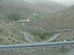 Switchbacks to Haute Atlas summit, near Taddarte, Morocco