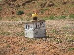 Pot of honey for sale, near Amerzgane, Morocco