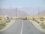 Snow capped Atlas Mountains in the distance, Morocco
