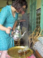 Serving tea, Sefrou, Morocco