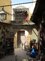 Seffarine Square, Narrow street in medina, Fez, Morocco