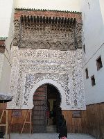 Decorative door and entry, Nejjarine square fondouk, Fez, Morocco
