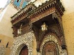 Door and awning detail,medina,  Fez, Morocco