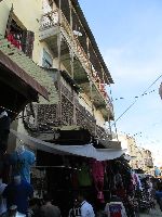 Buildings with balconies, Mellah (Jewish enclave), Fez, Morocco