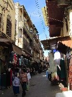Buildings with balconies, Mellah (Jewish enclave), Fez, Morocco