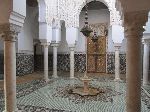 Courtyard and fountain, Mausoleum of Moulay Ismail, Meknes, Morocco