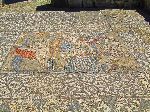 Mosaic: Diana and her nymph surprised by Actaeon while leaving the bath, from the House of Venus, Volubilis Roman Ruins, Morocco